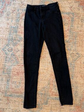 Alloy Apparel Black High Rise Skinny Jeans Size 8 Long 35” Inseam Tall